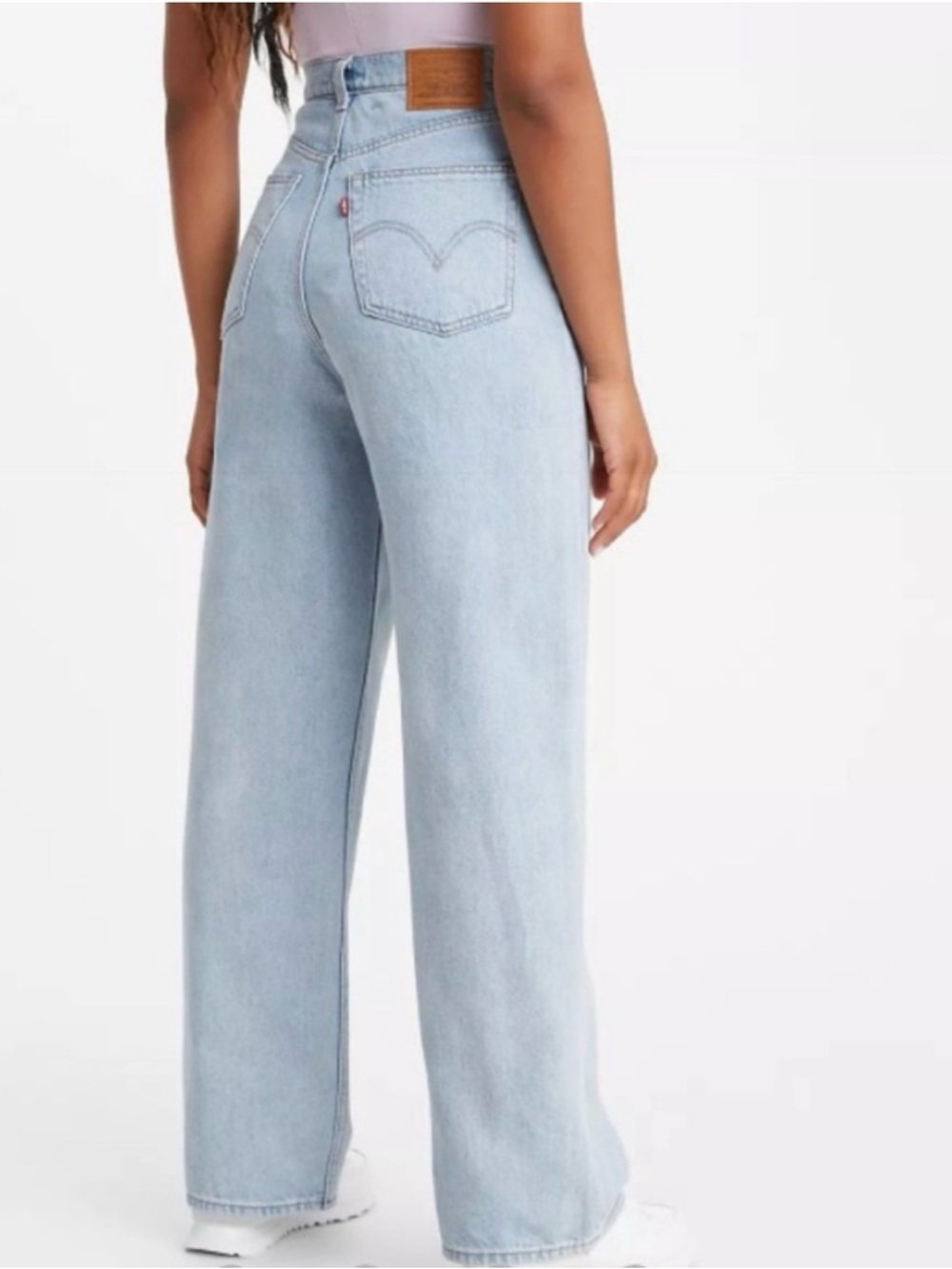 Levi's Pale Blue High Waist Wide-Leg Jeans